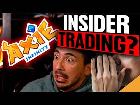 AXIE INFINITY INVOLVED WITH INSIDER TRADING (VEEFRIENDS LURES VENTURE CAPITAL)