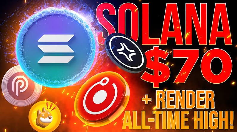 Solana Skyrockets Past $70!🔥Render All-Time High!🔴